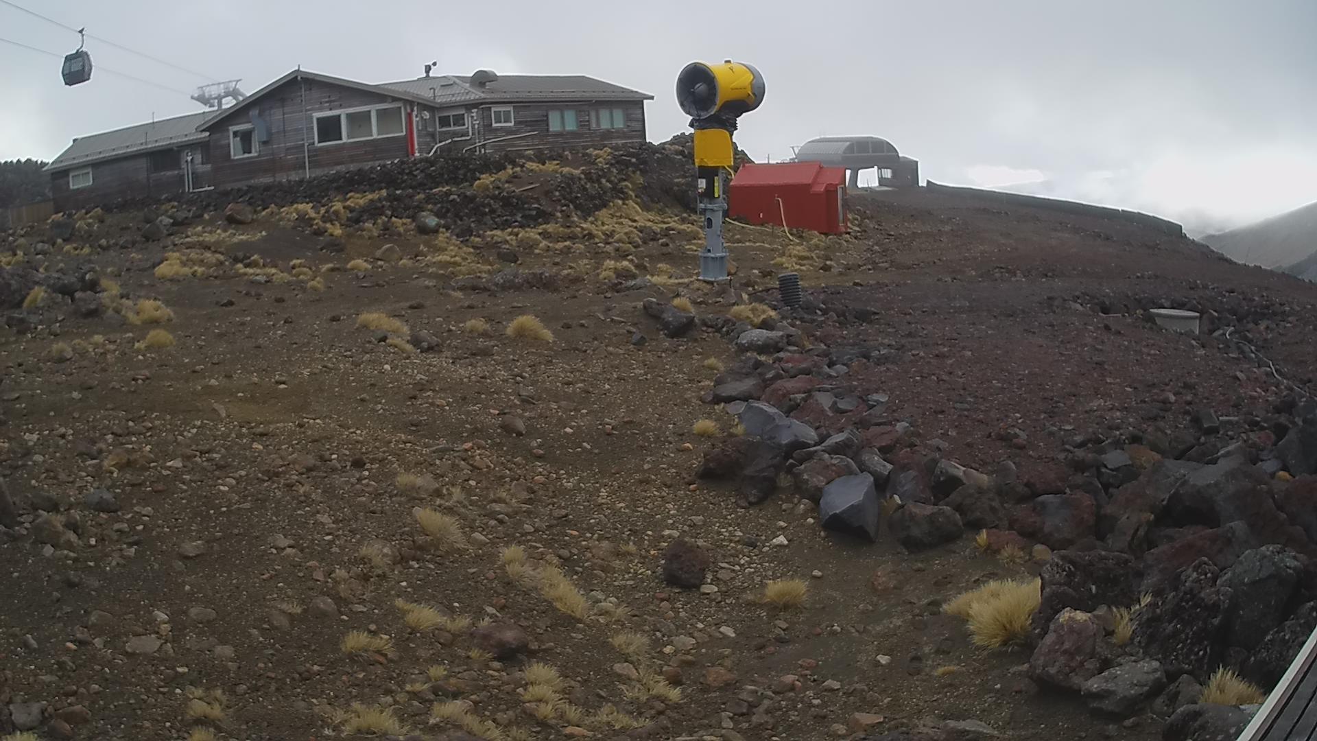Current Hut Flat webcam image from Whakapapa on Mt Ruapehu in Tongariro National Park.
